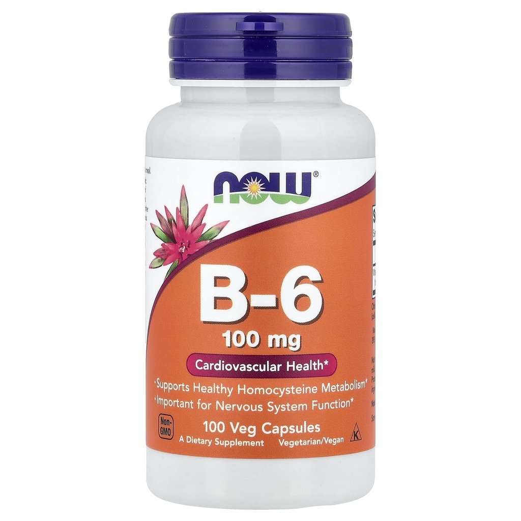 Now Foods B-6 100 mg 100 kapsul
