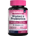 Probiotiki novega ritma za ženske, P-5-P, vitamin C in organska brusnica, 100 milijard CFU 18 sevi, prebiotiki in vaginalni probiotiki za prebavno zdravje in PH ravnovesje, 60 kapsul, brez mleka