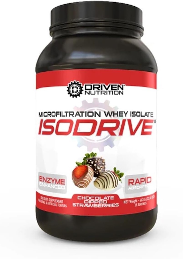Driven Nutrition ISODRIV Premium sirotkin izolat (2 funt, čokoladne jagode)