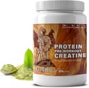 CHIMERA All-in-One Beljakovine in predworkout prašek - 36g proteini, 3g kreatin, ne-GMO, brez sladkorja, nizko natrij, naravni kofein iz Matcha, brez umetnih arom