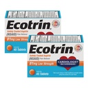 Ecotrin z nizko jakostjo varnostni aspirin, NSAID 81 mg, 45 število (2 pakiranji)