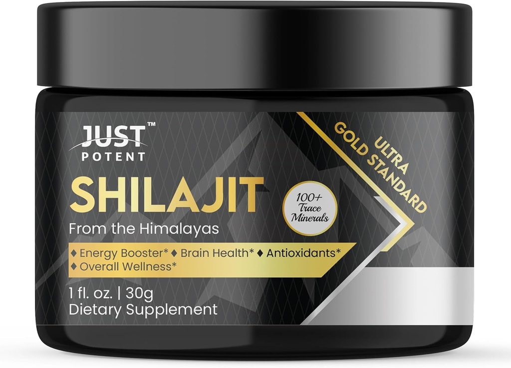 Samo Potent Ultra Gold Standard Shilajit Resin dodatek - 100+ Trace minerali 
