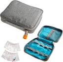 Gladka potovalna medicina Skladiščenje vrečka in zdravila Bottle Organizer - Slash-odporna Medical Travel Bag z pecivami za enkratno uporabo - Slim Design Fits in Carry-ons, Totes in Backpacks