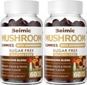 Gobe Gumies - 10x Gobe dopolnilo z Ashwagandha in Lions Mane (120 Chews) Nootropic Brain Supplement, Imunska podpora in Stress Relief (Pack z 2)