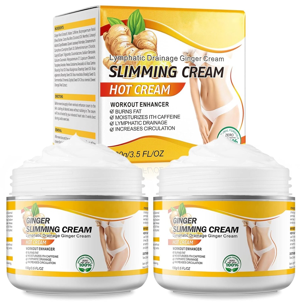 2PCS VOGSIG Ginger Slimming Cream - Anti celulit, Fat kurjenje, Tesnjenje & Vlaženje, 1oz vsak