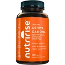 NutriRise Organic Ashwagandha Root kapsule s črnim poprom, 1300mg, Naravni stres & Mood, ščitnica, in Imunska podpora dodatek, Clarity, Focus & Energy, Gluten prost, 120 Count