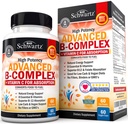 Vitamin B Kompleks z vitaminom C za maksimalno absorpcijo - Metilkobalamin b12 & Folat Folna kislina Dodatek - B1 B2 B3 B5 B6 B7 B9 za podporo imunske energije in živčnega sistema - Non-GMO, 60 števk