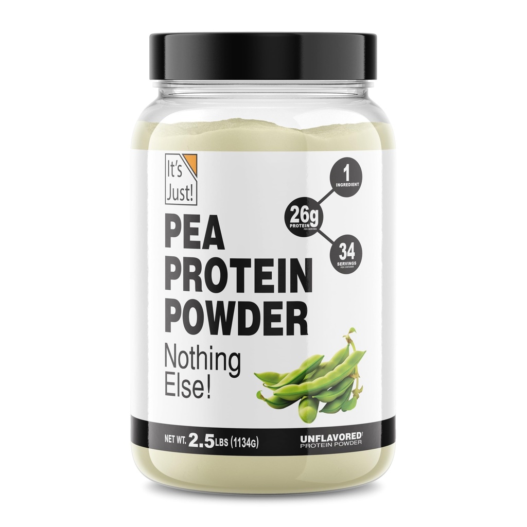 To je samo! - 100% Pea Protein, Veganska rastlina, ki temelji, raste v Kanadi, Premium kakovost, gladko teksturo, Gluten Free, Keto prijazno (2,5 Pound, nearomatizirana)