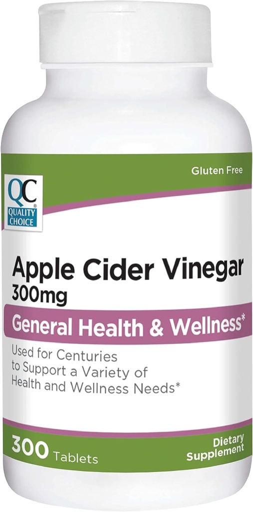 Quality Choice Apple Cider Vinegar 300 mg - Splošno zdravje in wellness - prehranska dopolnila v 300 Count steklenice tablet