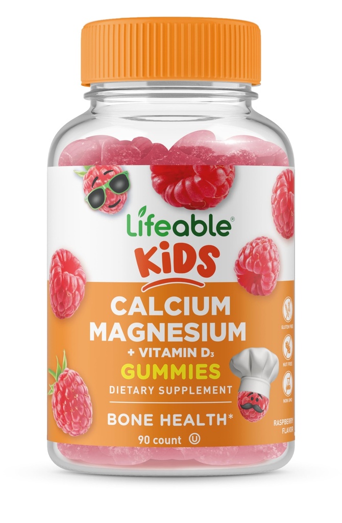 Življenjski otroci Kalcij Magnezij in vitamin D Gumiji 
