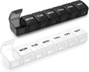 Organizator majhne tablete 2 krat na dan, 2 Pack 7 Day Pill Box 1 Čas na dan, Potovanja Prijazen dan noč Vitamin Organizator, Weekly AM Pill