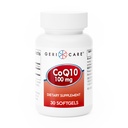 GeriCare CoQ10 100mg Softgels - visoka absorpcija Co Q 10 dodatek - Enostavno pogoltniti Q10 koencim za moške, ženske in starejše - 1 mesec dobave, 30 Število - Potovanja prijazno