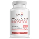 Myo-Inositol & D-Chiro Inositol dodatek za ženske - Idealno 40:1 Razmerje -Podpora Hormone Balance & Plodnost & Ovarian Health - Veganske kapsule v prahu - 120 Kapsule 30-dnevno pakiranje