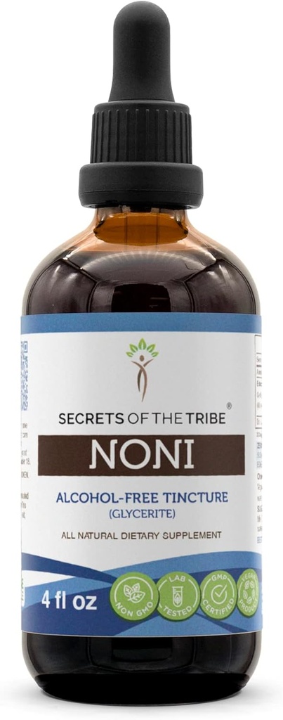 Skrivnosti tekočega ekstrakta Tribe Noni brez alkohola, Noni (Morinda citrifolia) Suho sadje (4 FL OZ)