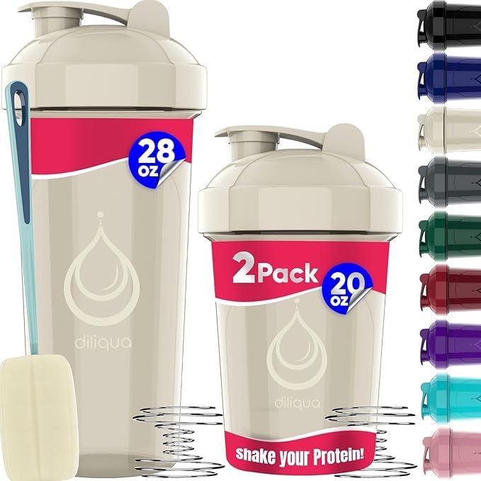 2 PAKIRANJE, 28 oz & 20 oz Shaker steklenice z močno žico Whiski za mešanice beljakovin 