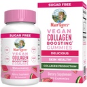 MaryRuth Organics Vegan Collagen za ženske in moške, Collagen povečanje Gummies, nego kože, lizin, vitamin C, vitamin A, Amla, Dopolnilo za lase & kožo, Vegan, Ne-GMO, Gluten brezplačno, 90 Serving