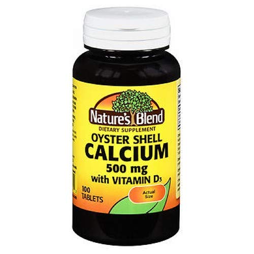 Naravne mešanice Oyster Shell kalcij 500mg z vitaminom D3, 100 tablete (paket 4)