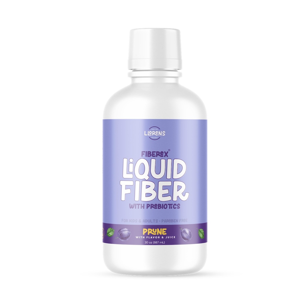 LLORENS FARMACEVTSKA Liquid Fiber 15 Grams Topena vlaknina, Brez sladkorja, Rednost in mehko Stools - Prune Flavor - 30 FL oz