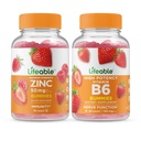 Življenjski cink 50mg + vitamin B6, Gummies paket - odlično degustacijo, vitaminski dodatek, Gluten brezplačno, GSO brezplačno, žvečljivi gumi