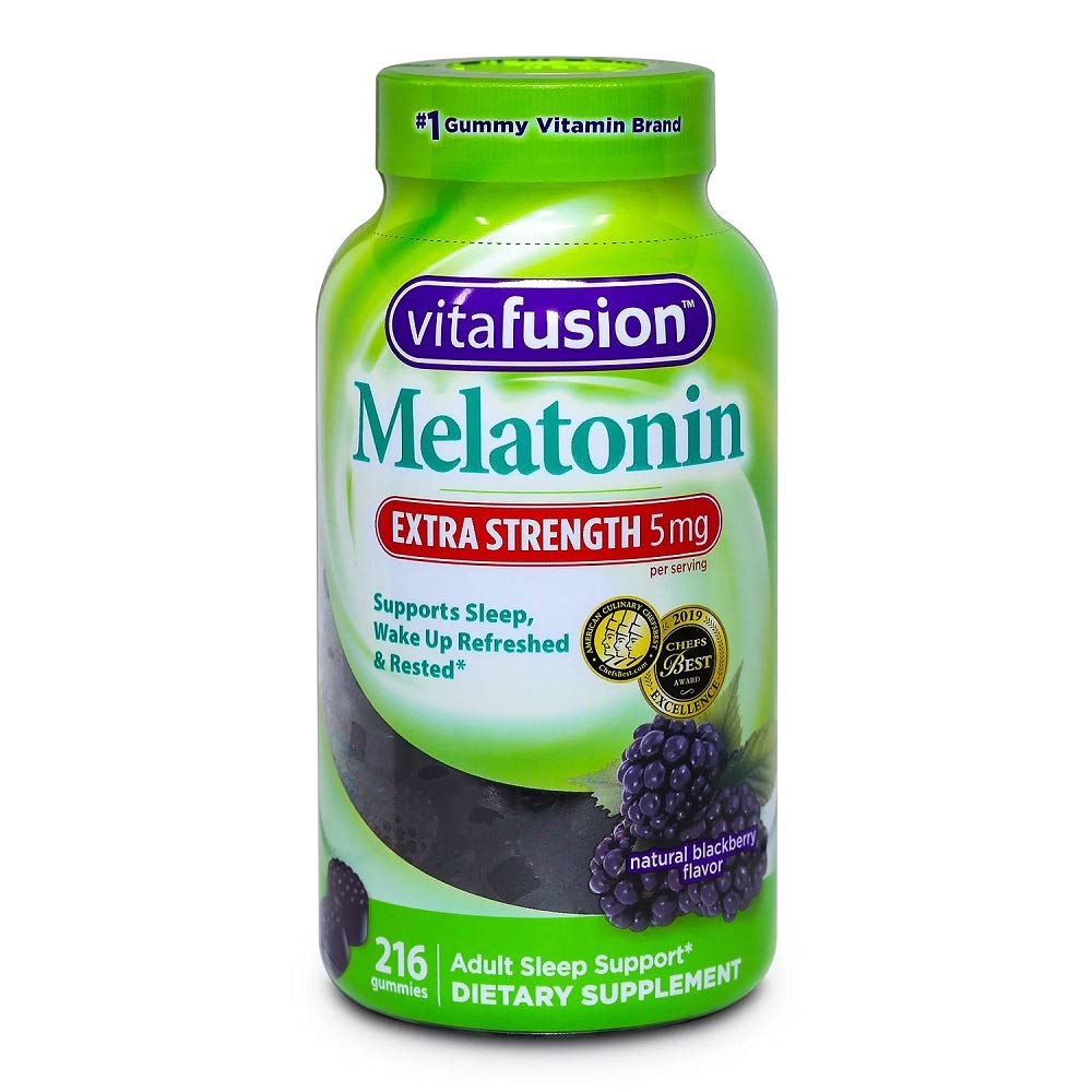 Vita Fusion Melatonin 5 Mg Gummies Dietni dodatek (Netcount 216 Gummies), 216Count ()