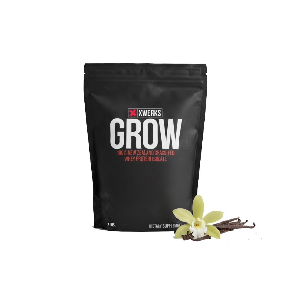 Xwerki Goy 100% Novozelandska Grass Fed Whey Protein, 25g Pure Isolate Protein Powder per Serving, All Natural Paleo in Keto prijazno, Soy Free Gluten Prosta Prehrana, Vanilla, 30 Servings