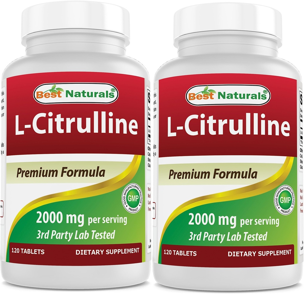 Najboljši naravni L-citrulin 2000mg/serving - Non-GMO - Gluten Free - 120 tablet (120 število (Pack of 2))
