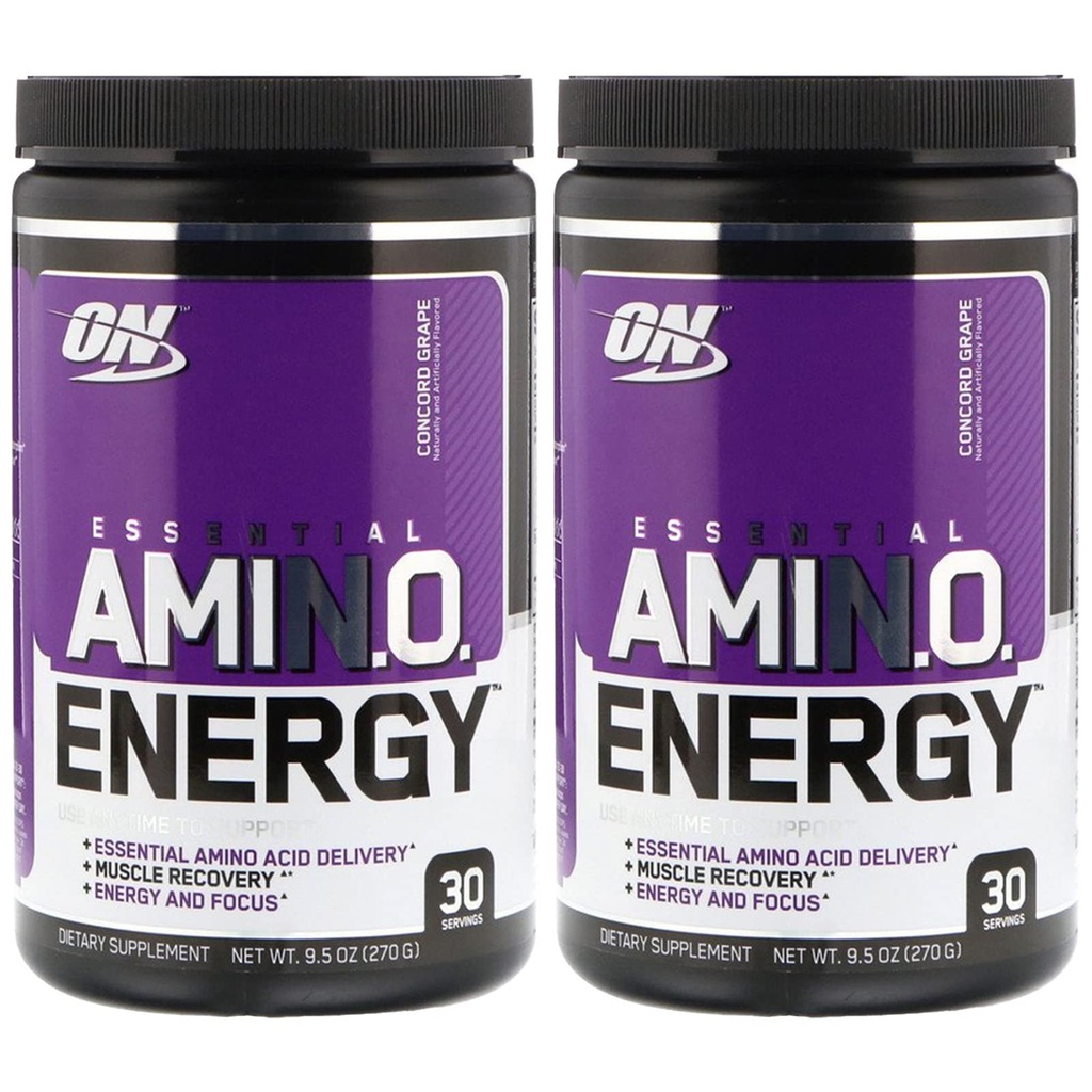Optimum Nutrition, (2 Pack Essential Amin.O. Energy, Concord Grozd, 9.5 oz (270 g)