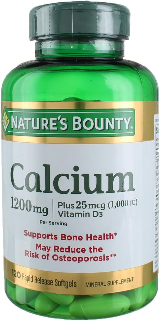 Narava Bounty Calcium Plus Vitamin D3 1200 miligram Kapsule - 120 Ea, pakiranje po 3