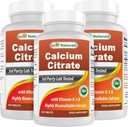 Najboljše naravne kalcijeve citrate z vitaminom D-3 240 tablete (240 tablet (paka 3))