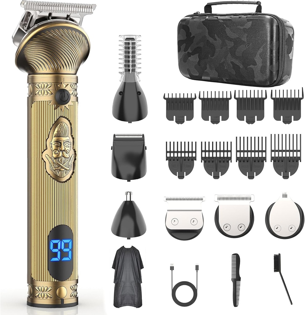 Rezilo za moške, Potujoči električni Shavers za moške s primerom, Akumulator las Clipper, Mens Looming Kit za Mustache Body Nose obraz - 180 Mins britje, Darila za njega & očeta
