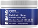 Life Extension Gummy ScienceTM Melatonin (Strawberry), 3 mg, Optimalna podpora za spanje, Zdrav cirkadian Ritem, Celularna obramba, Gluten-free, Non-GMO, Vegetarian, 60 Gummies