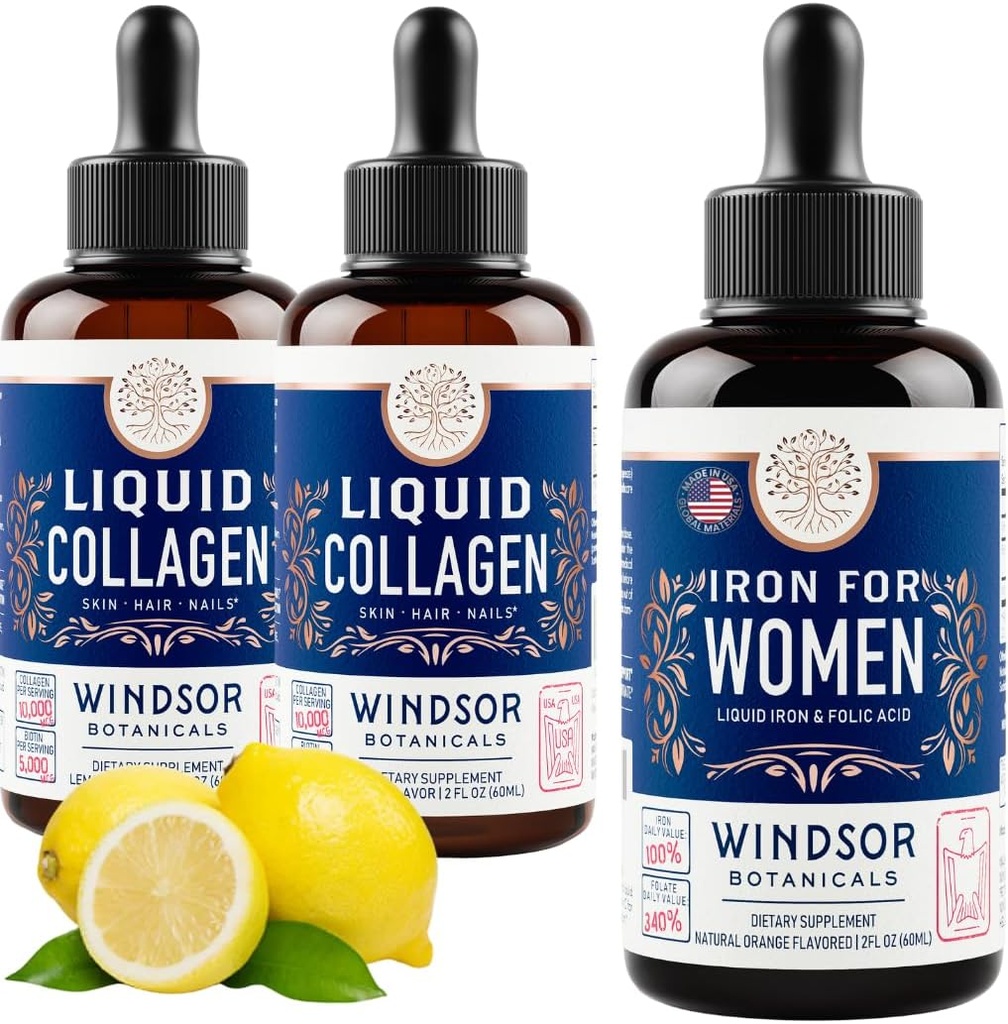 WINDSOR BOTANIKALS Liquid Collagen 2-Pack in Liquid likalnik za ženske lepote in wellness paket