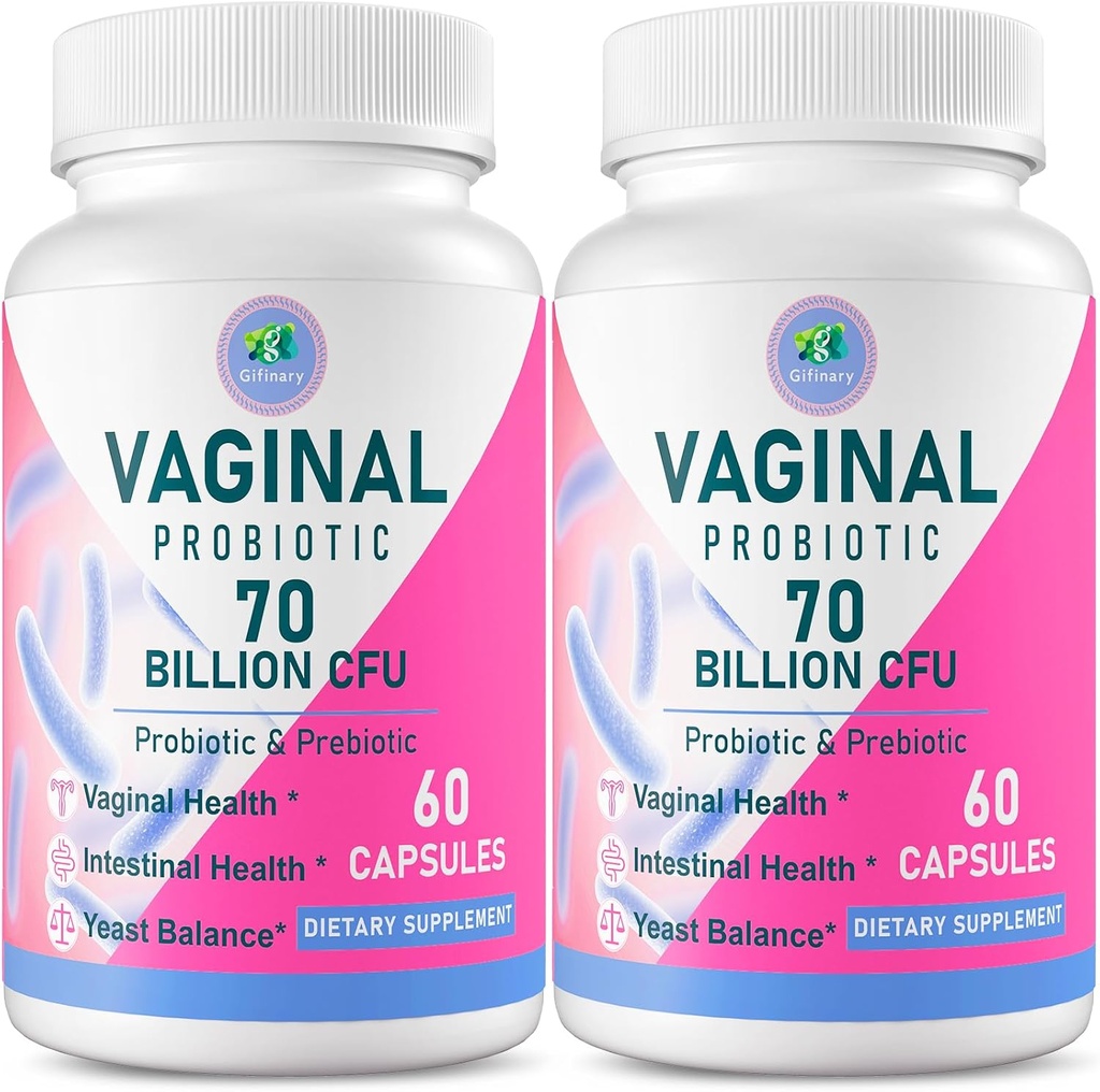 Vaginalni probiotiki, 70 milijard CFU 13 sevi probiotiki za ženske, s prebiotično in D- manozo, ženski probiotiki za vaginalno zdravje, uriniranje, pH ravnovesje, imunoglobni in prebavni, 120 kapsul