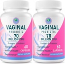 Vaginalni probiotiki, 70 milijard CFU 13 sevi probiotiki za ženske, s prebiotično in D- manozo, ženski probiotiki za vaginalno zdravje, uriniranje, pH ravnovesje, imunoglobni in prebavni, 120 kapsul