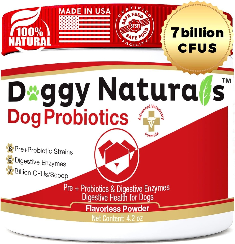 Probiotiki za pse in mačke - Advanced Max-Mongth Digestive Health, povečanje in vzdrževanje pravilno gut Flora- Vse naravne probiotike v prahu - (Made v ZDA) 4.2 Oz(7 milijard CFU na Scoop)