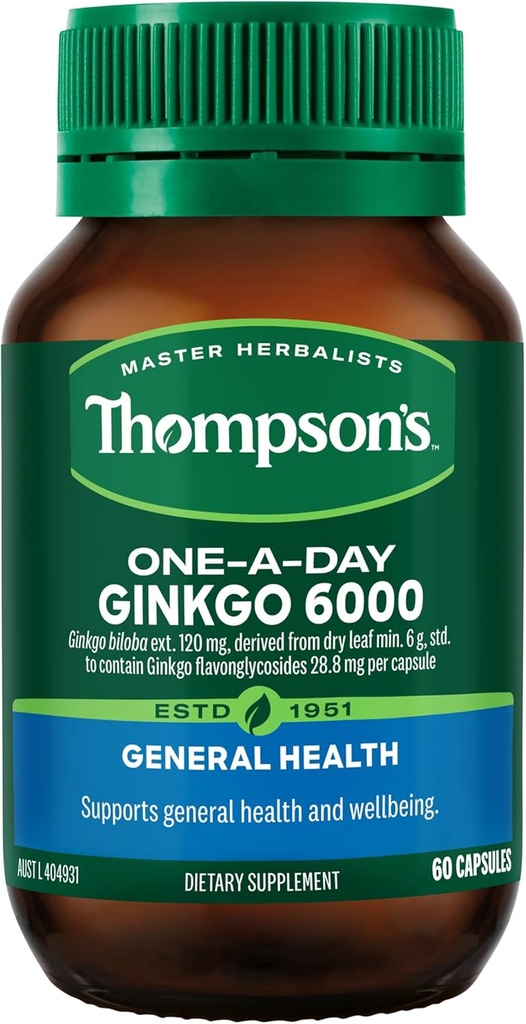 Thompsonov Ginkgo 6000 mg 60 kapsul