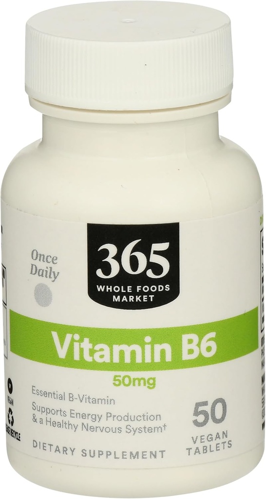 365 Po celotnem trgu živil, vitamin B6 50Mg, 50 Število