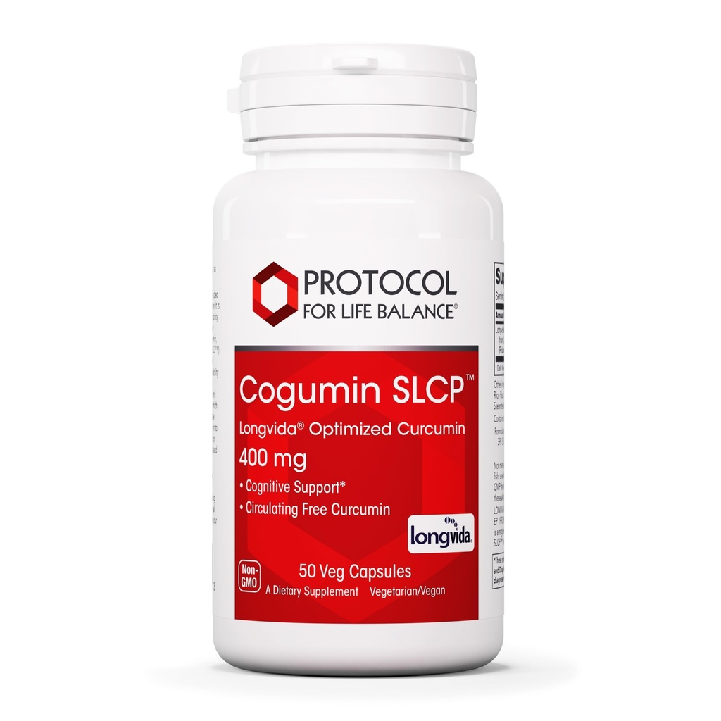 PROTOKOL ZA ŽIVLJENJSKO BILANCE Cogumin SLCP 400mg Curcumin - Nevrološka podpora - z Curcuma Longa Extract - Kognitivna podpora - Vegansko-prijazno & ne- GMO - 50 Veg kapsul