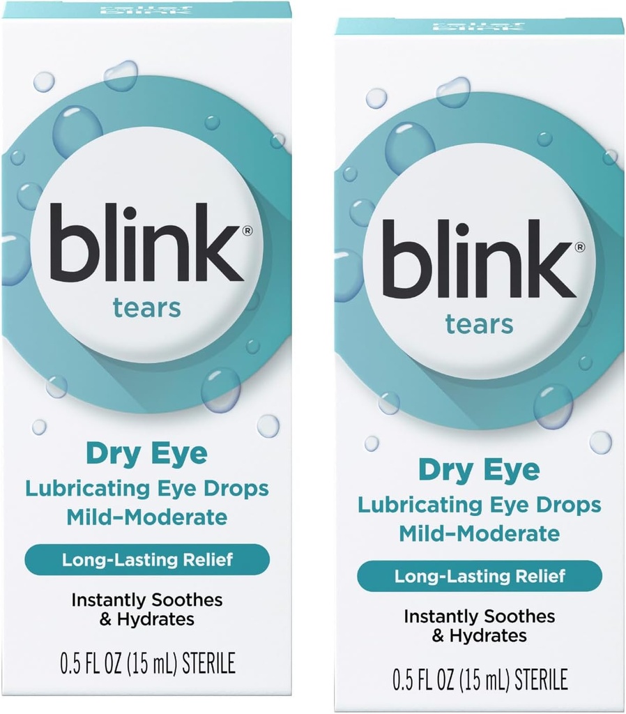 Mežika Solze Lužilne kapljice za oči (Mild-Moderate Dry Eye), 0,5 FL OZ (15 ml) - 2-pak