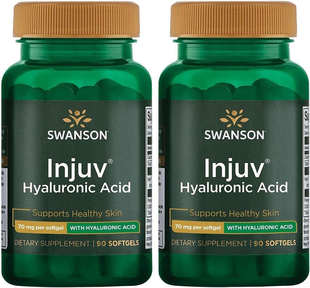 Swanson Injuv - Podpira naravno kožo vlaženje - (90 softgels, 140mg vsak) 2 pakiranje