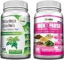 GreeNatr Pure Moringa Oleifera za izboljšanje razpoloženja Plus menopavza podpora kompleks za vroče Flashe, nočno potenje in Mood Swings Relief