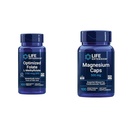 Life Extension Brain & Heart Health Folat in Magnezij dopolnilo paket, 100 tablet in 100 kapsul