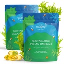 Calgee Vegan Omega 3-450mg DHA & EPA Maščobne kisline - Sustainable Algae Oil - Nasadno ribje olje Alternative - Carragenan-free Softgels (120 Ct)