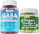 Vegan Omega 3 Gumies 1 Pack+ GABA Gumies Sugar Free 2 Pack
