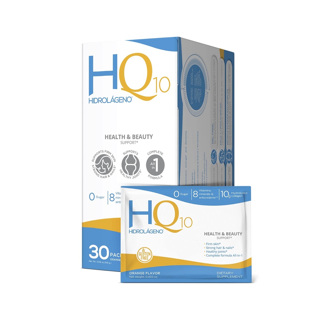 Hidrolageno Q10, hidroliziran kolagen, vitamini, ZINC, antioksidanti, 30 vrečk na pakiranje, 4. 2 Ounce, pakiranje po 1