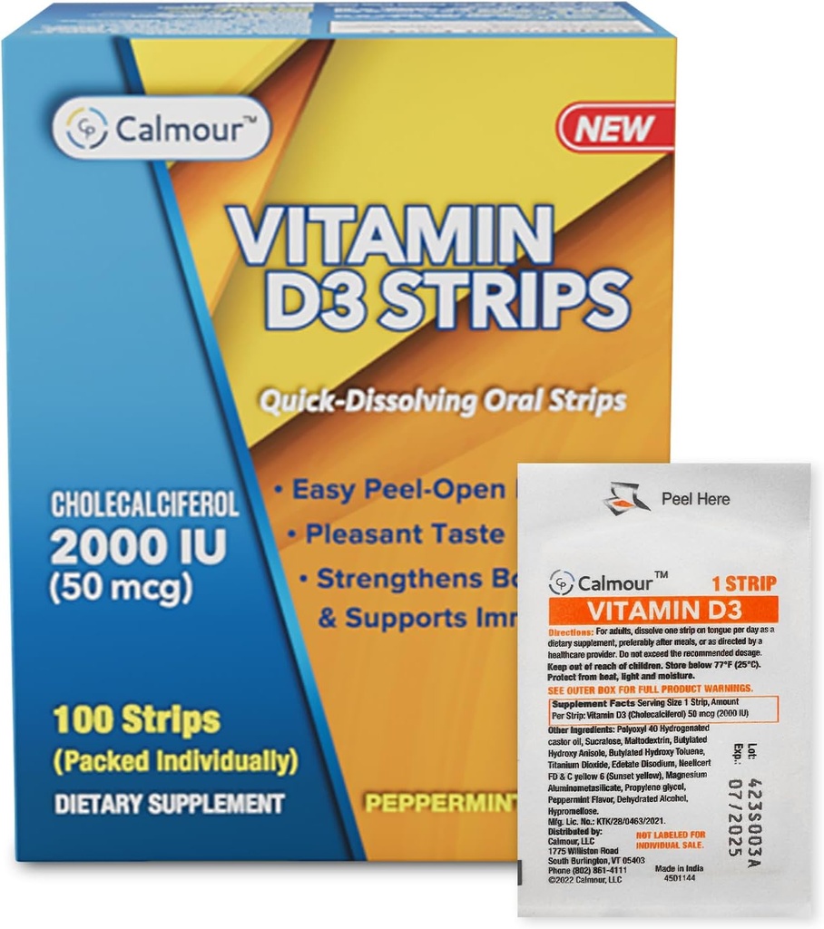 Vitamin D3 Strips 100 Pack