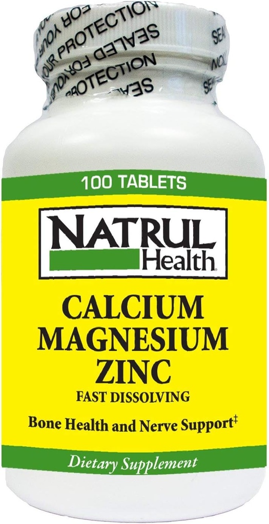 Zdravje NAT-Rul Tablete kalcija/magnezija Plus cinka - 100 Ea
