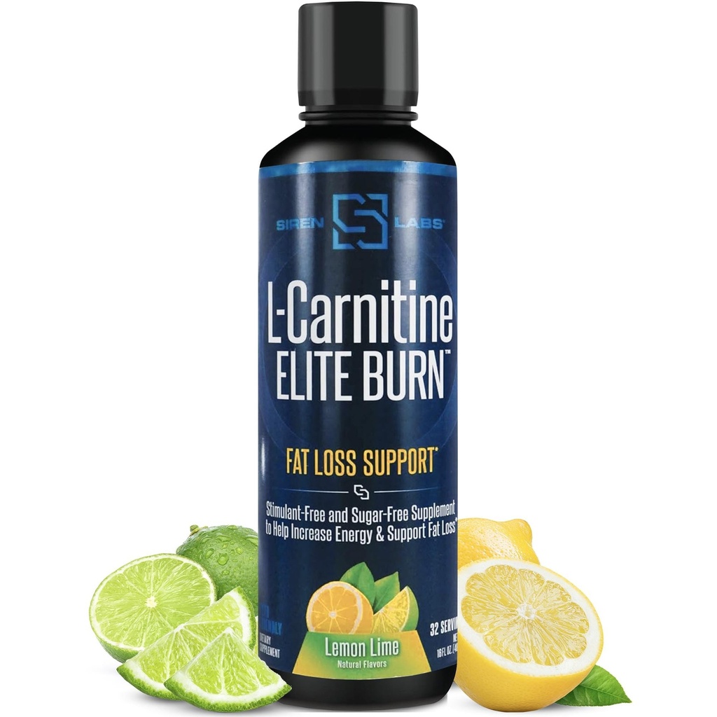 L-karnitin Elite Burn Liquid Keto Fat Burner in metabolizem Activator - Maščobne izgube Podpora Keto prijazno hujšanje povečanje energije-stimulant brezplačno - limona lime 3000mg (32 Serving)