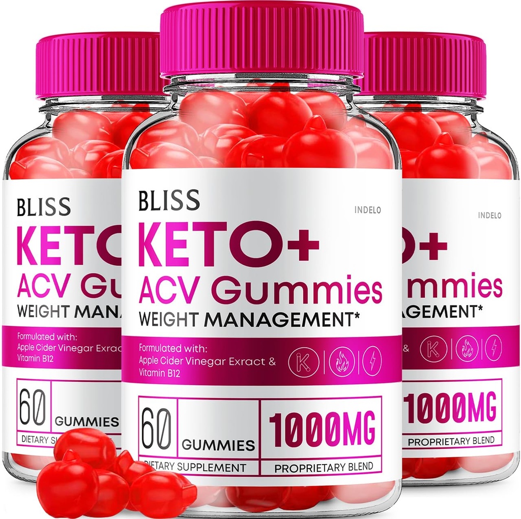 (3 pakiranja) Bliss Keto ACV Gumies Napredno hujšanje, Bliss Keto + ACV Gumies Apple Cider Vinegar Keto Bliss ACV Gumies Dietni dodatek Bliss Keto Gumies Ocene (180 Gumies)